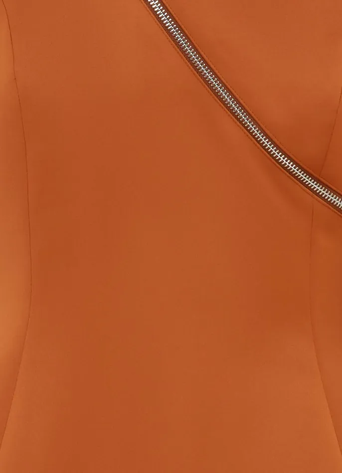 Dresses and Jumpsuits Women LEO LIN Annalise One Shoulder Midi Dress 8211 Toffee