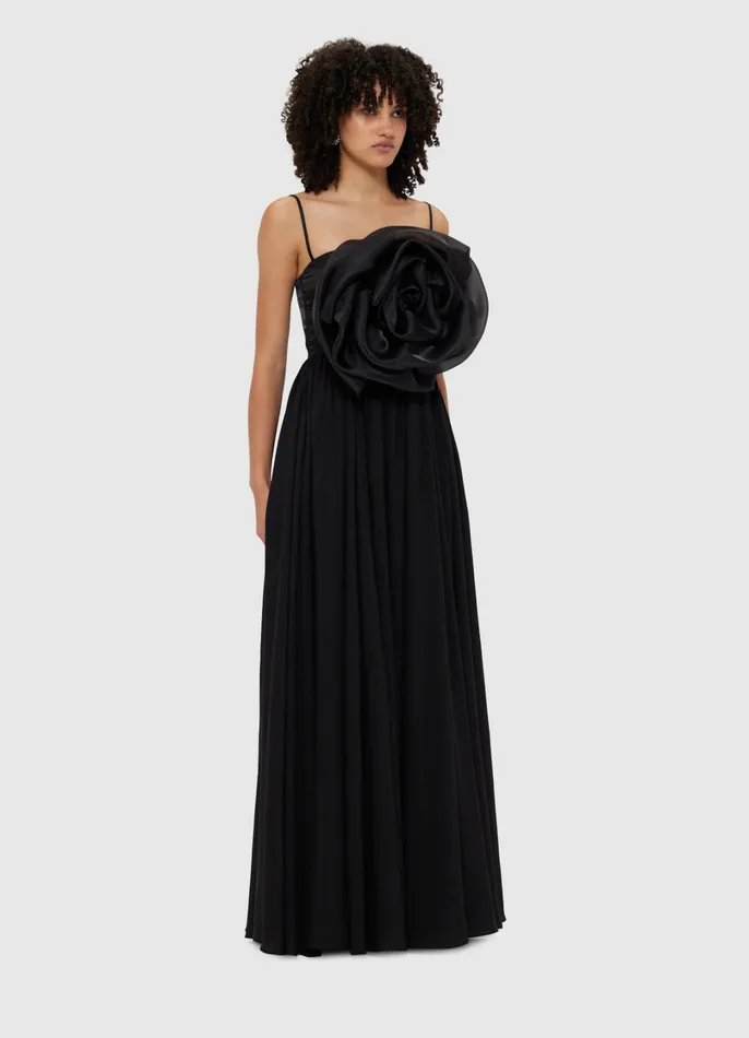Dresses and Jumpsuits Women LEO LIN Bloom Rose Maxi Dress 8211 Ebony