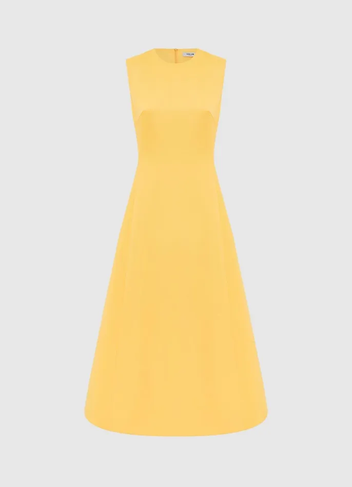 Dresses and Jumpsuits Women LEO LIN Cleo Sleeveless Midi Dress 8211 Canary