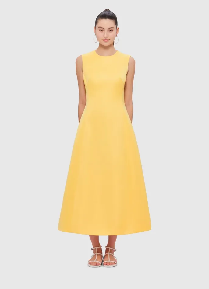 Dresses and Jumpsuits Women LEO LIN Cleo Sleeveless Midi Dress 8211 Canary