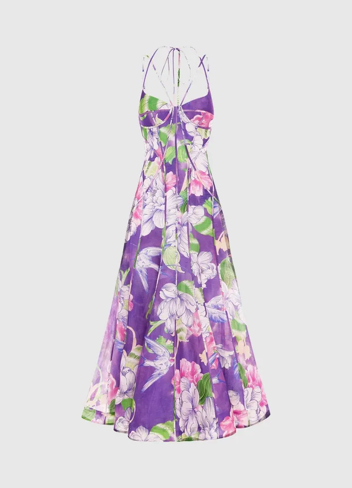 Dresses and Jumpsuits Women LEO LIN Gina Slip Midi Dress 8211 Swallow Print In Serenity Dresses and Jumpsuits Women LEO LIN Gina Slip Midi Dress 8211 Swallow Print In Serenity