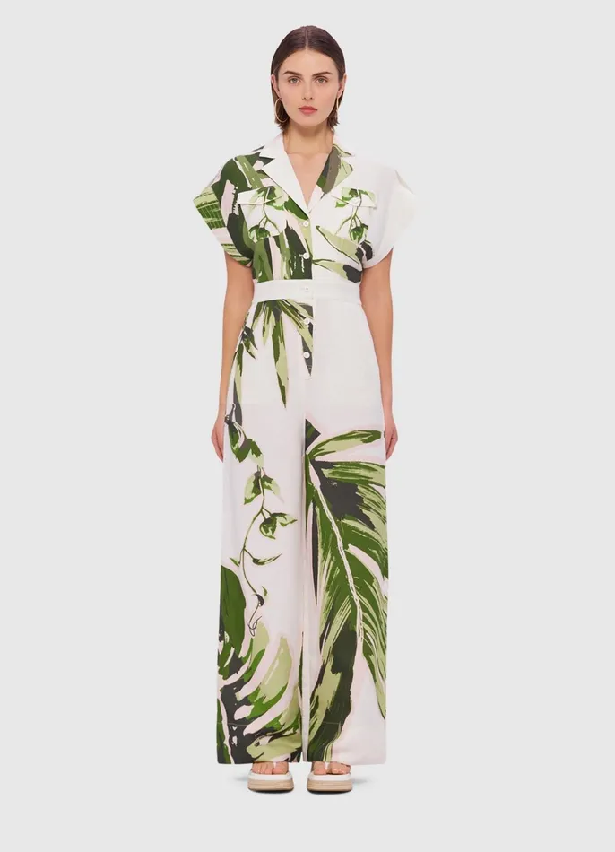 Dresses and Jumpsuits Women LEO LIN Jacie Shirt Jumpsuit 8211 Botanica Print