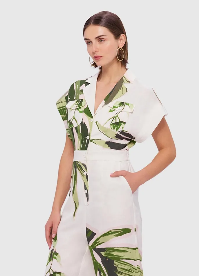 Dresses and Jumpsuits Women LEO LIN Jacie Shirt Jumpsuit 8211 Botanica Print
