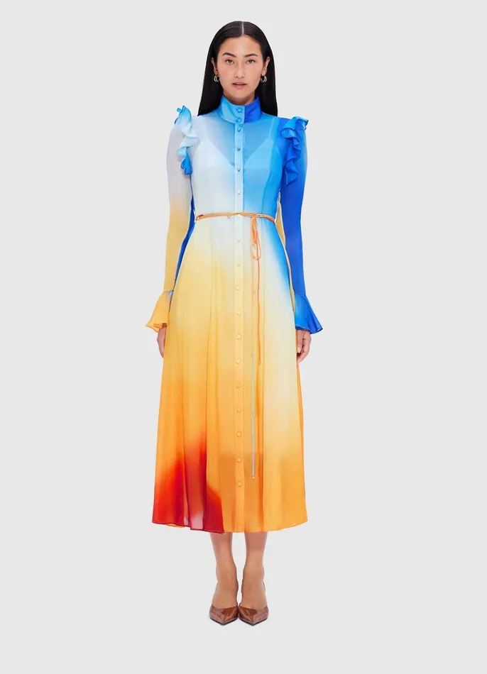 Dresses and Jumpsuits Women LEO LIN Katrina Butterfly Sleeve Midi Dress 8211 Enigma
