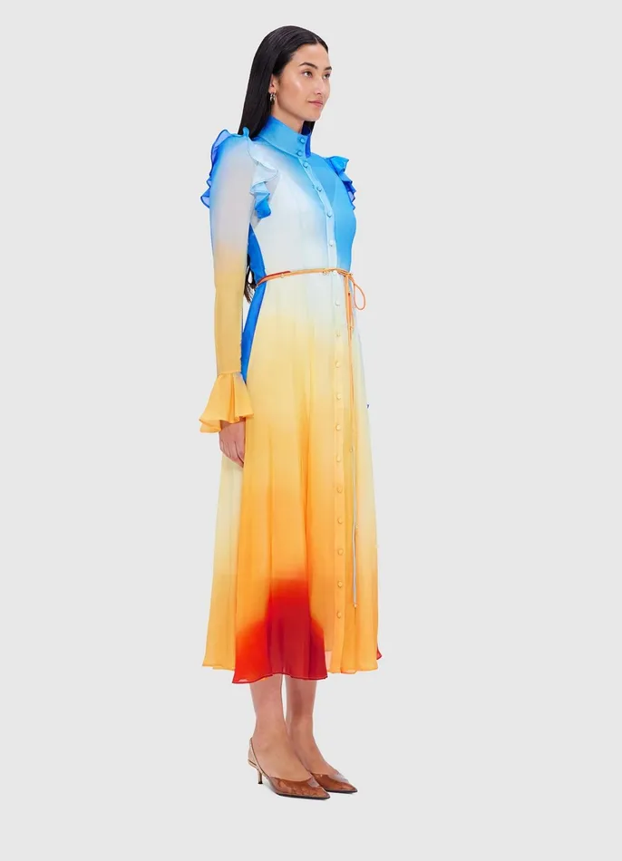 Dresses and Jumpsuits Women LEO LIN Katrina Butterfly Sleeve Midi Dress 8211 Enigma