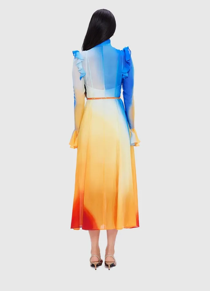 Dresses and Jumpsuits Women LEO LIN Katrina Butterfly Sleeve Midi Dress 8211 Enigma