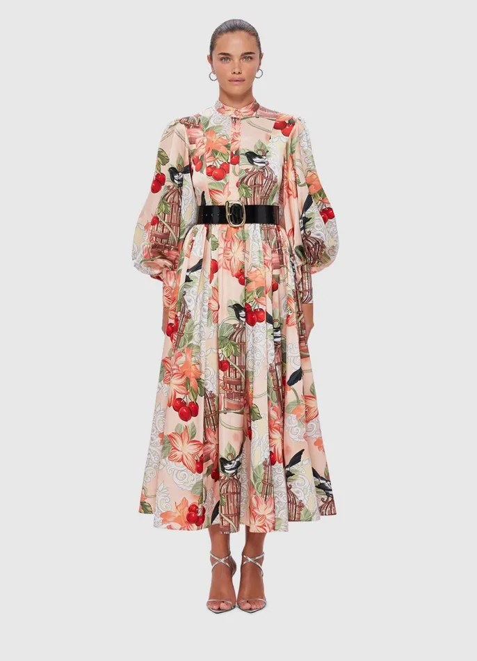 Dresses and Jumpsuits Women LEO LIN Nellie Midi Dress 8211 Azalea Print In Fortune