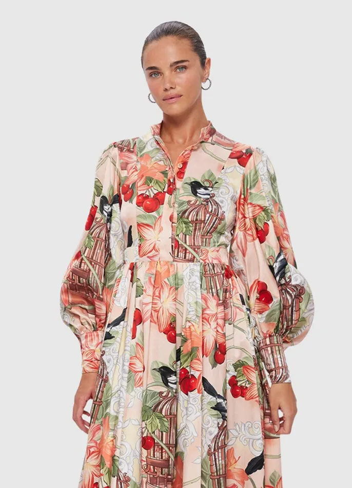 Dresses and Jumpsuits Women LEO LIN Nellie Midi Dress 8211 Azalea Print In Fortune