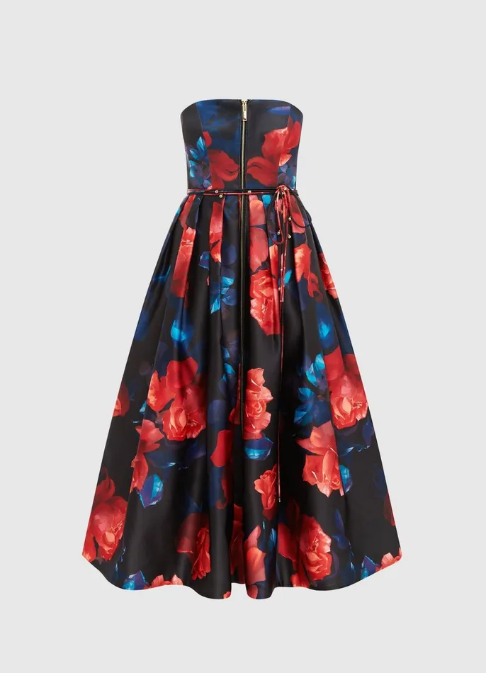 Dresses and Jumpsuits Women LEO LIN Norine Bustier Midi Dress 8211 Rose Print Dresses and Jumpsuits Women LEO LIN Norine Bustier Midi Dress 8211 Rose Print