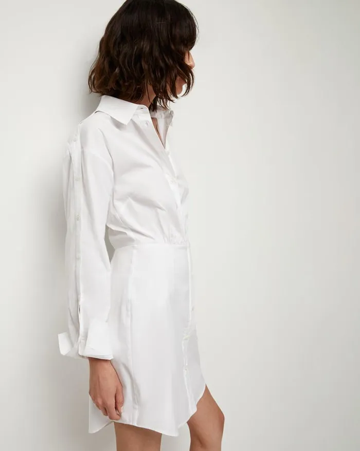 Dresses Shop Veronica Beard Rae Poplin Shirtdress White