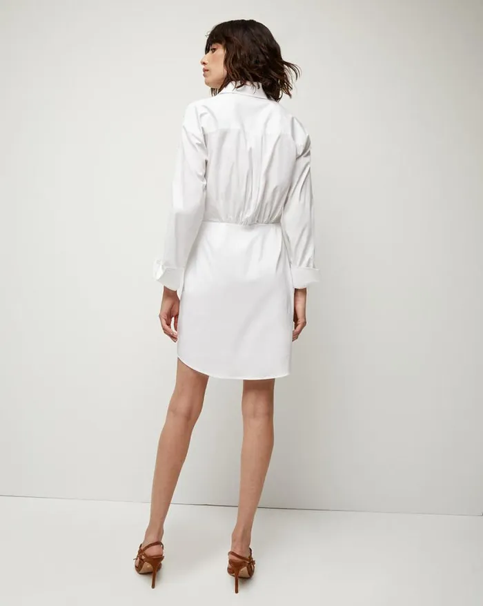 Dresses Shop Veronica Beard Rae Poplin Shirtdress White