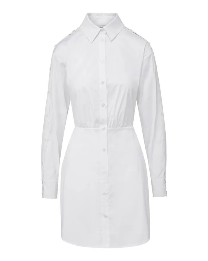Dresses Shop Veronica Beard Rae Poplin Shirtdress White
