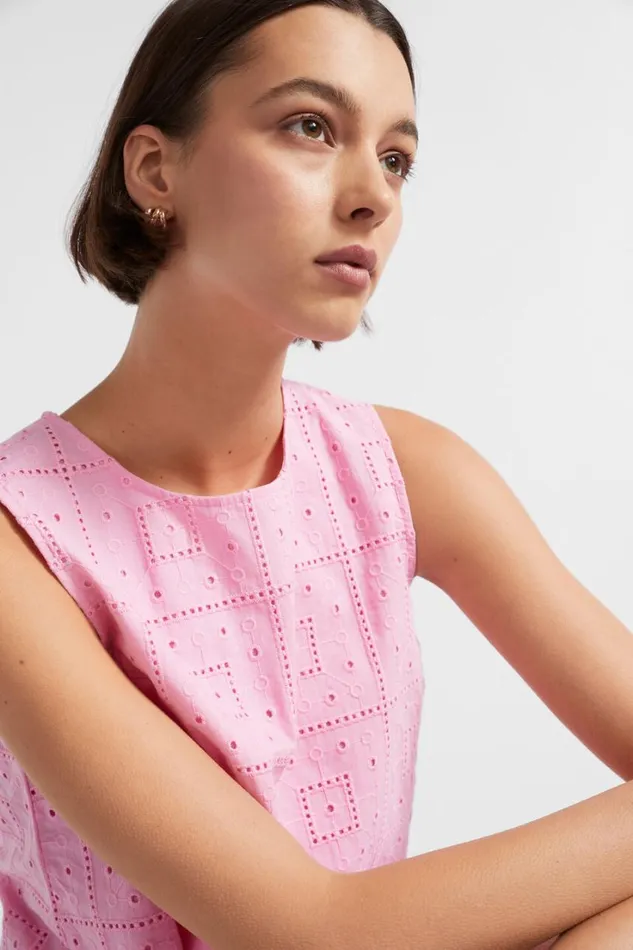 Dresses Woman Seed Heritage Broderie Mini Dress Pink Gin