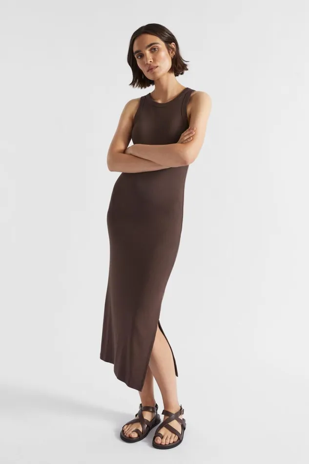 Dresses Woman Seed Heritage Core Rib Tank Dress Deep Raisin