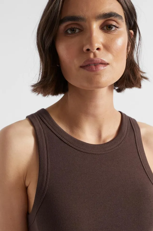 Dresses Woman Seed Heritage Core Rib Tank Dress Deep Raisin