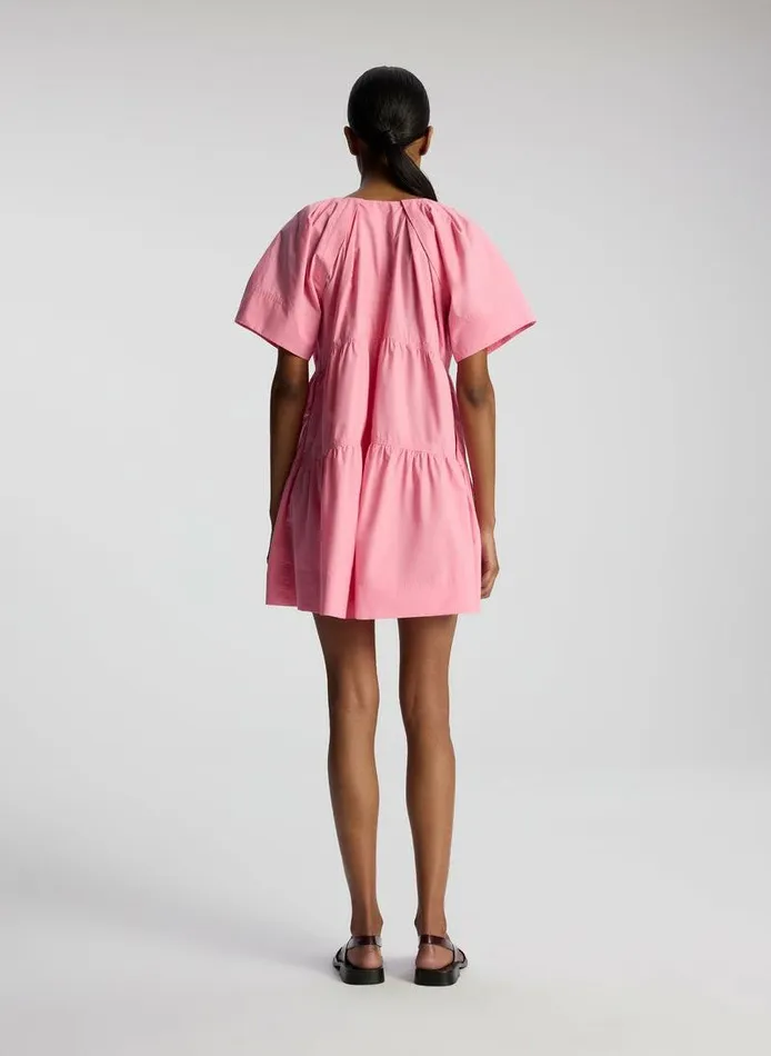 Dresses Women ALC Camila Cotton Mini Dress Light Grapefruit Dresses Women ALC Camila Cotton Mini Dress Light Grapefruit