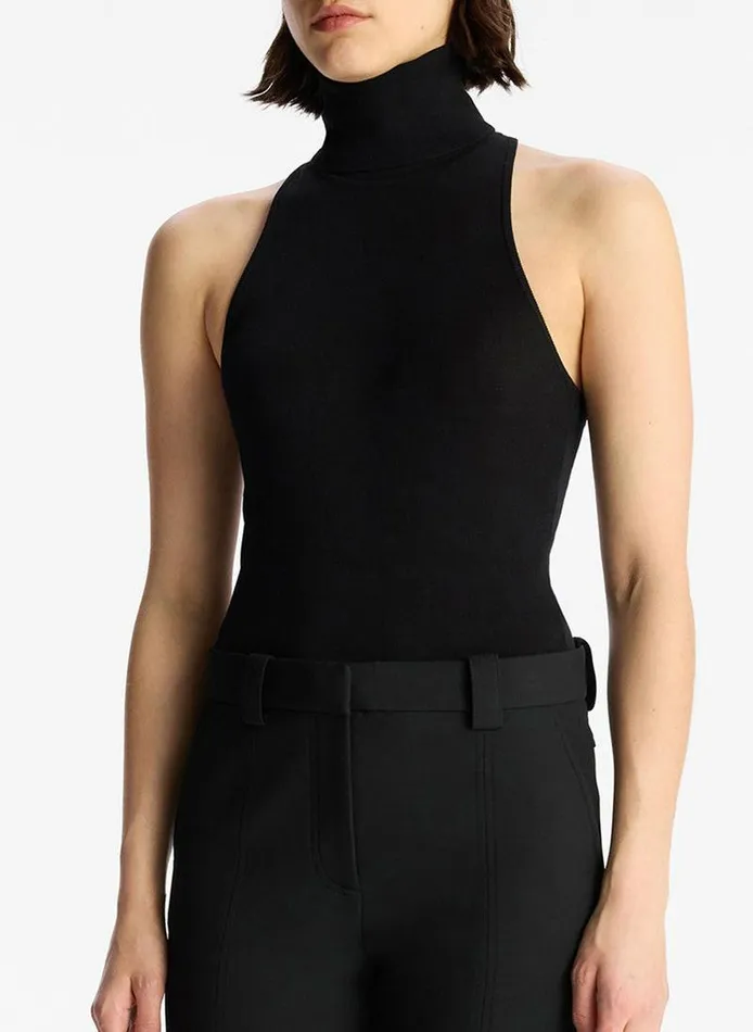 Dresses Women ALC Paltrow Cotton Knit Top Black Dresses Women ALC Paltrow Cotton Knit Top Black