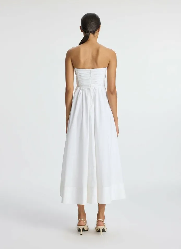 Dresses Women ALC Tate Strapless Midi Dress White Dresses Women ALC Tate Strapless Midi Dress White