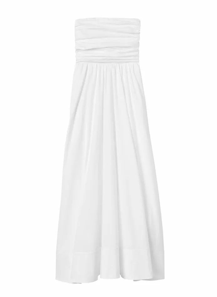 Dresses Women ALC Tate Strapless Midi Dress White Dresses Women ALC Tate Strapless Midi Dress White