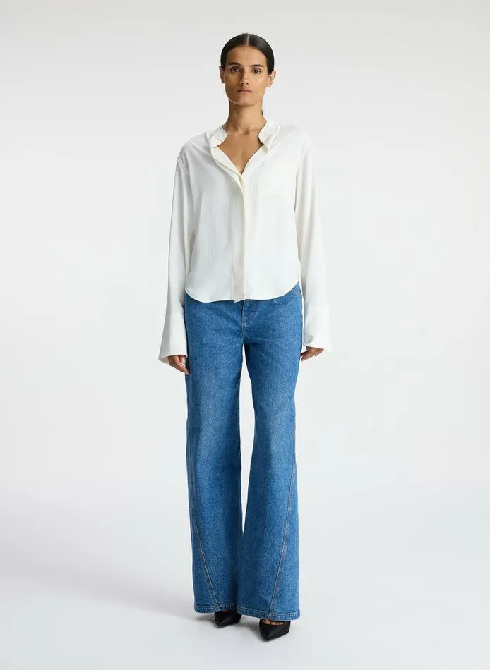 Dresses Women ALC Wynn Satin Top Whisper White