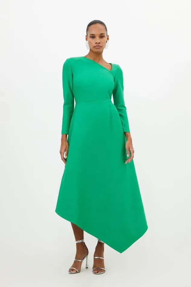 Dresses Women Karen Millen Figure Form Bandage Asymmetric Hem Knit Midi Dress Bright Green Dresses Women Karen Millen Figure Form Bandage Asymmetric Hem Knit Midi Dress Bright Green