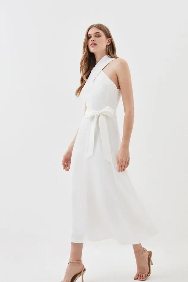 Dresses Women Karen Millen Lydia Millen Tall Linen Notch Belted Full Skirt Midi Dress Ivory Dresses Women Karen Millen Lydia Millen Tall Linen Notch Belted Full Skirt Midi Dress Ivory