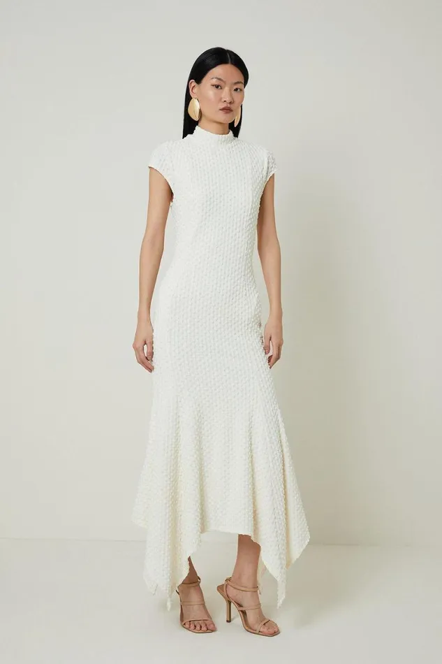 Dresses Women Karen Millen Petite Textured Jersey Dramatic Hem Maxi Dress Ivory Dresses Women Karen Millen Petite Textured Jersey Dramatic Hem Maxi Dress Ivory