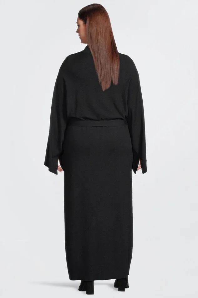 Dresses Women Karen Millen Plus Size Viscose Blend Belted Knitted Midi Dress