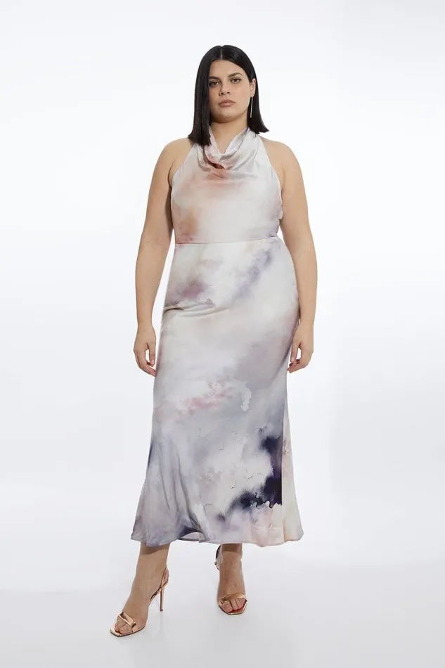 Dresses Women Karen Millen Plus Size Viscose Georgette Cowl Neck Woven Maxi Dress Cloud Grey Dresses Women Karen Millen Plus Size Viscose Georgette Cowl Neck Woven Maxi Dress Cloud Grey