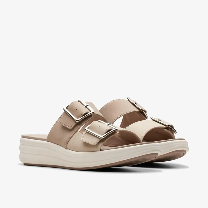 Drift Buckle Sand Combination Women Clarks Sandals and Flip Flops