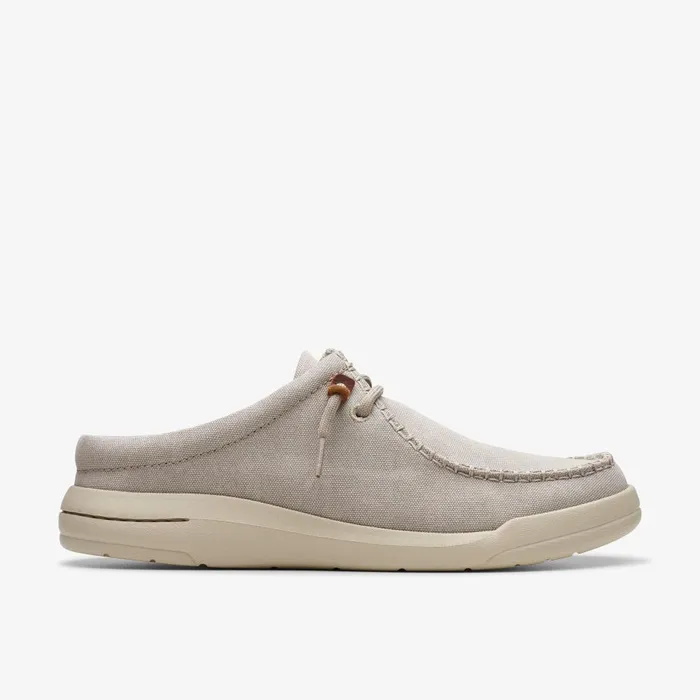 Driftlite Surf Light Grey Textile Men Clarks Loafers and Slip Ons