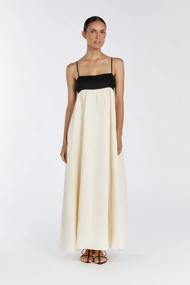 ELENA BUTTERMILK LINEN MAXI DRESS Women DISSH Maxi Dresses