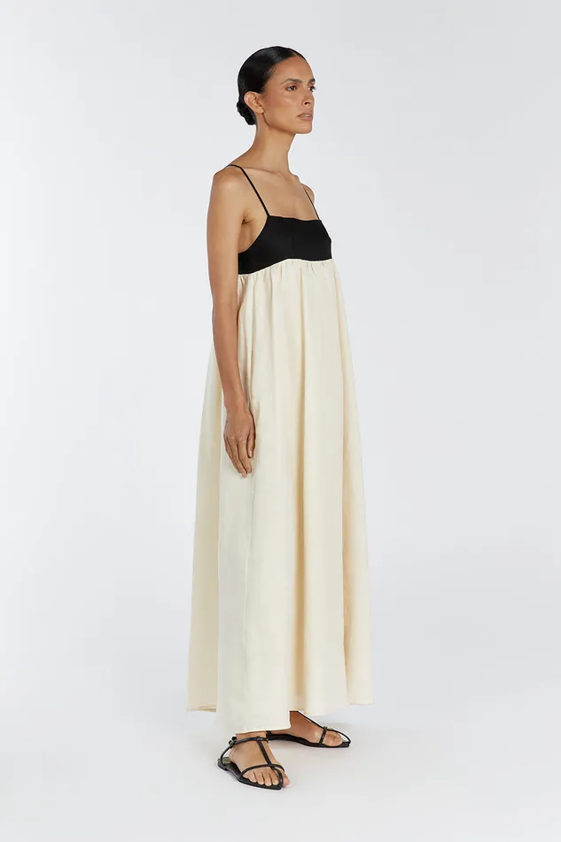 ELENA BUTTERMILK LINEN MAXI DRESS Women DISSH Maxi Dresses