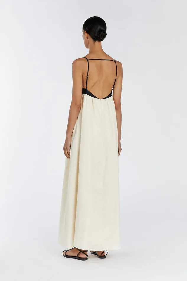 ELENA BUTTERMILK LINEN MAXI DRESS Women DISSH Maxi Dresses