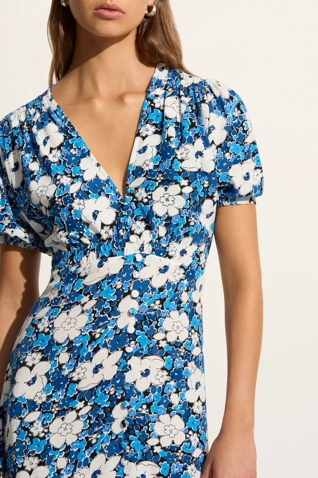 Faithfull The Brand Dresses Bellavista Midi Dress Vita Bella Floral Blue Exclusive 8211 Final Sale 8211 Women Faithfull The Brand Dresses Bellavista Midi Dress Vita Bella Floral Blue Exclusive 8211 Final Sale 8211 Women