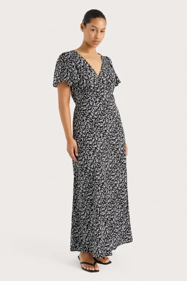 Faithfull The Brand Dresses Boda Midi Dress Amaryllis Floral Black 8211 Women Faithfull The Brand Dresses Boda Midi Dress Amaryllis Floral Black 8211 Women