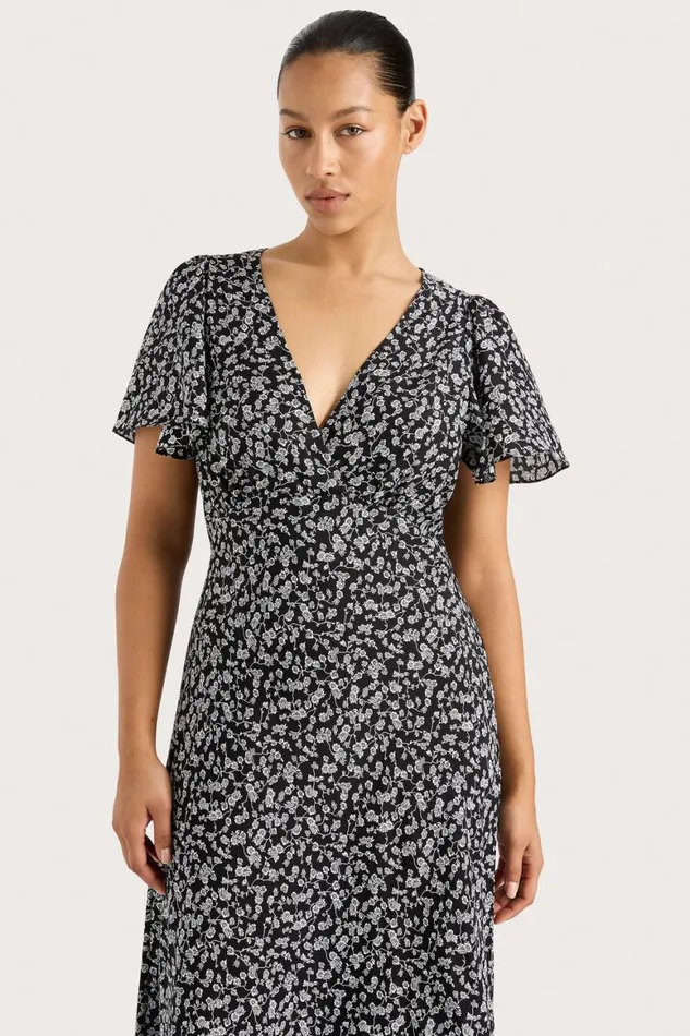 Faithfull The Brand Dresses Boda Midi Dress Amaryllis Floral Black 8211 Women Faithfull The Brand Dresses Boda Midi Dress Amaryllis Floral Black 8211 Women