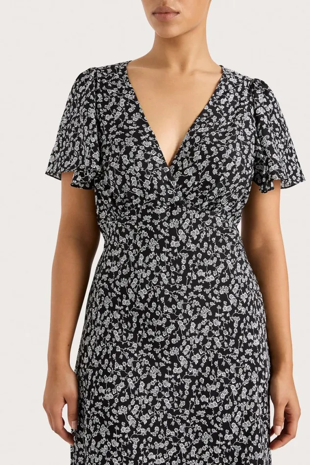Faithfull The Brand Dresses Boda Midi Dress Amaryllis Floral Black 8211 Women Faithfull The Brand Dresses Boda Midi Dress Amaryllis Floral Black 8211 Women