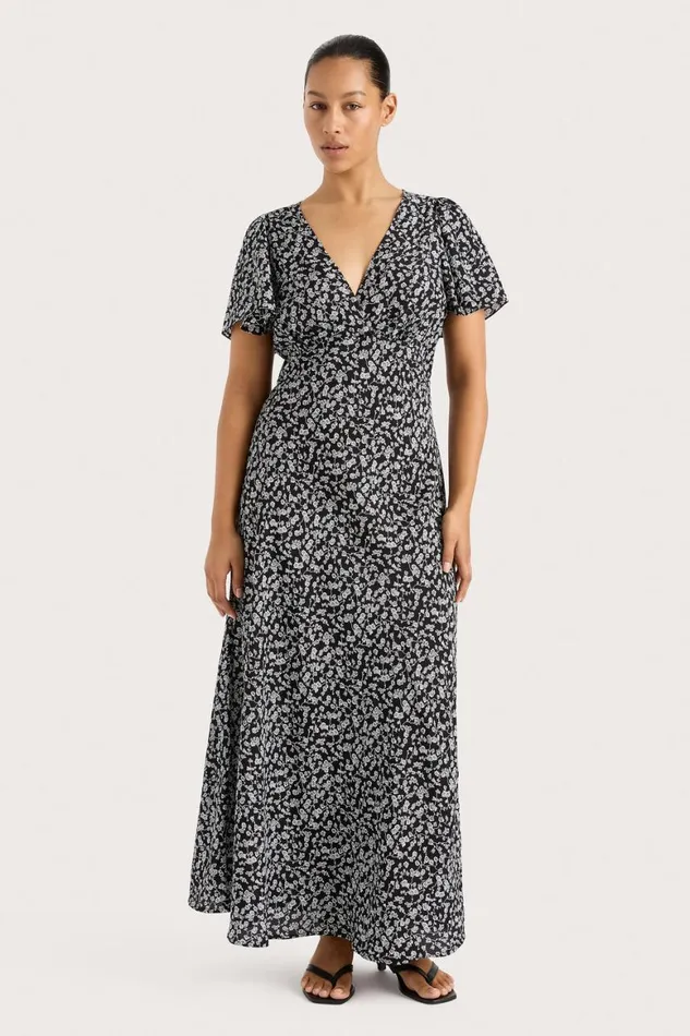 Faithfull The Brand Dresses Boda Midi Dress Amaryllis Floral Black 8211 Women Faithfull The Brand Dresses Boda Midi Dress Amaryllis Floral Black 8211 Women
