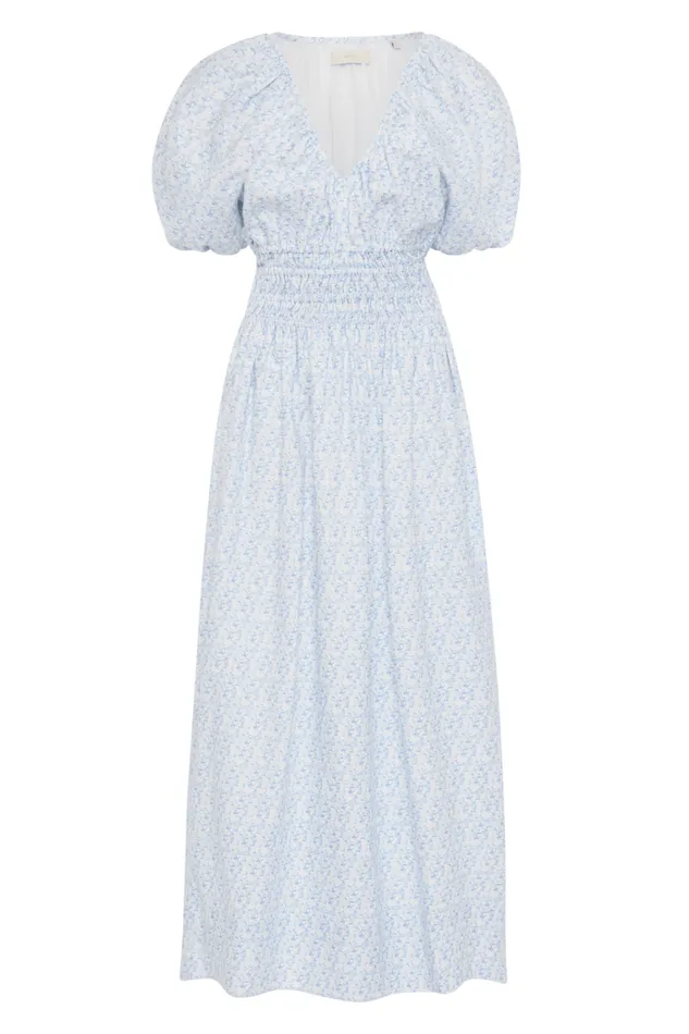 Faithfull The Brand Dresses Geriba Maxi Dress Leilani Mid Blue 8211 Women