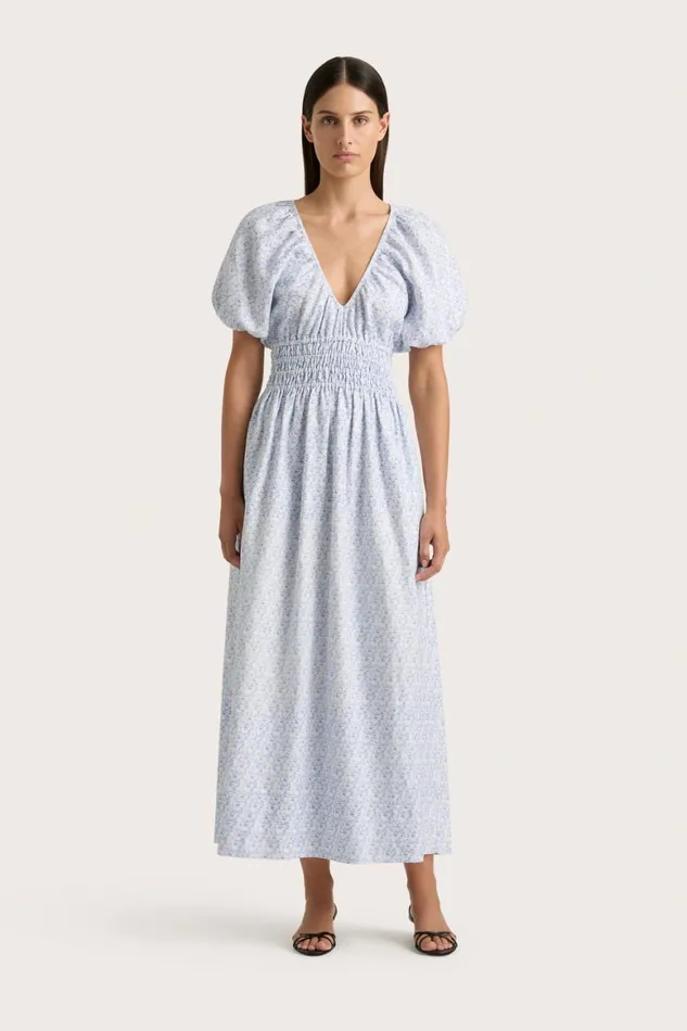 Faithfull The Brand Dresses Geriba Maxi Dress Leilani Mid Blue 8211 Women