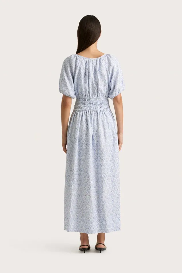 Faithfull The Brand Dresses Geriba Maxi Dress Leilani Mid Blue 8211 Women