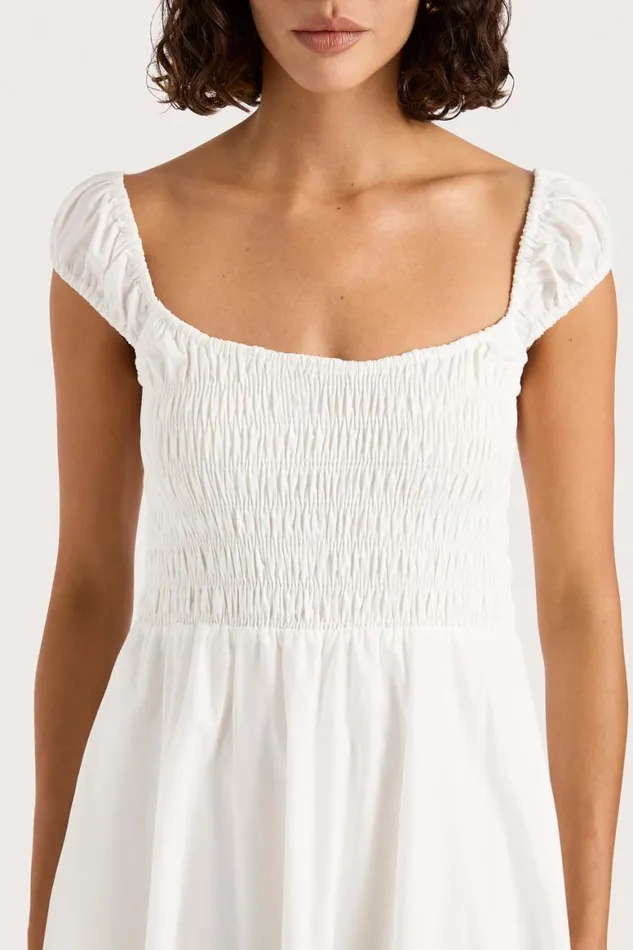Faithfull The Brand Dresses Lene Midi Dress White 8211 Women Faithfull The Brand Dresses Lene Midi Dress White 8211 Women