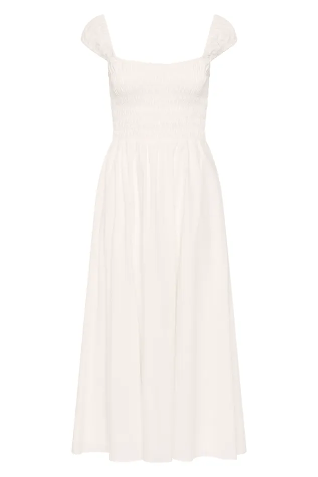 Faithfull The Brand Dresses Lene Midi Dress White 8211 Women Faithfull The Brand Dresses Lene Midi Dress White 8211 Women