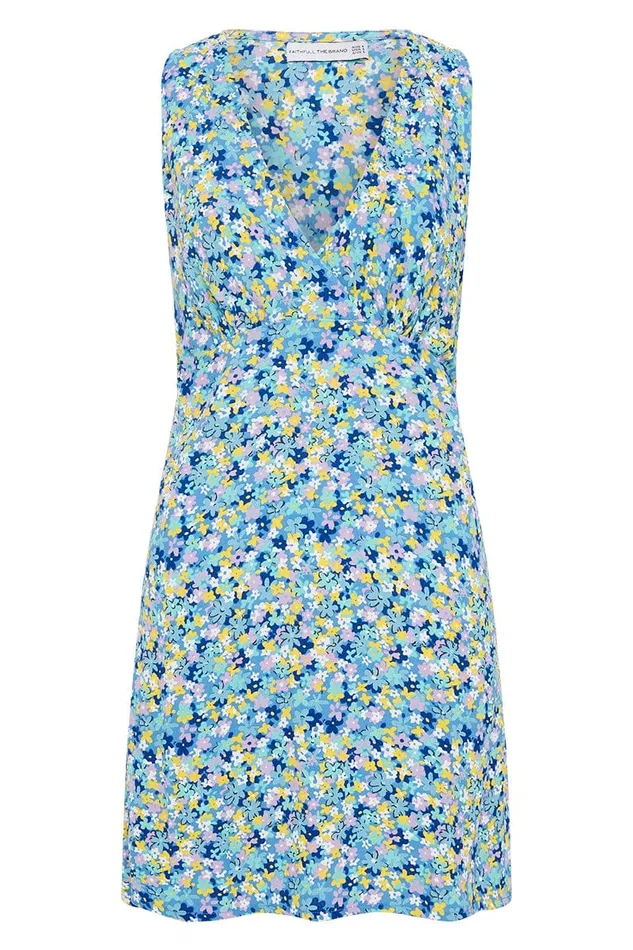 Faithfull The Brand Dresses Nadja Mini Dress Cala Nica Floral Blue Exclusive 8211 Final Sale 8211 Women