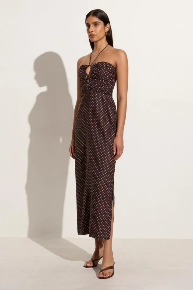Faithfull The Brand Dresses Tortugas Midi Dress Ludovica Polka Dot 8211 Final Sale 8211 Women Faithfull The Brand Dresses Tortugas Midi Dress Ludovica Polka Dot 8211 Final Sale 8211 Women