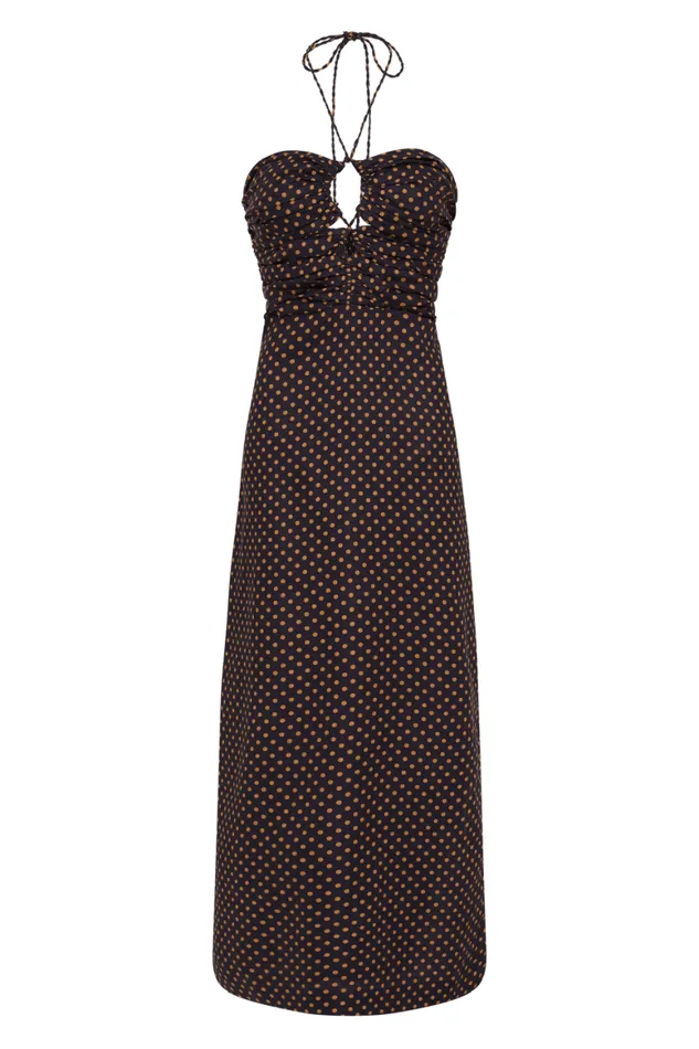 Faithfull The Brand Dresses Tortugas Midi Dress Ludovica Polka Dot 8211 Final Sale 8211 Women Faithfull The Brand Dresses Tortugas Midi Dress Ludovica Polka Dot 8211 Final Sale 8211 Women