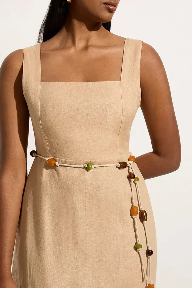 Faithfull The Brand Dresses Zana Midi Dress Sand 8211 Final Sale 8211 Women Faithfull The Brand Dresses Zana Midi Dress Sand 8211 Final Sale 8211 Women