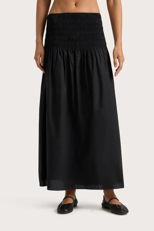 Faithfull The Brand Skirts and Shorts Baia Midi Skirt Black 8211 Women Faithfull The Brand Skirts and Shorts Baia Midi Skirt Black 8211 Women