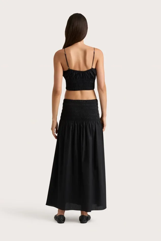 Faithfull The Brand Skirts and Shorts Baia Midi Skirt Black 8211 Women Faithfull The Brand Skirts and Shorts Baia Midi Skirt Black 8211 Women